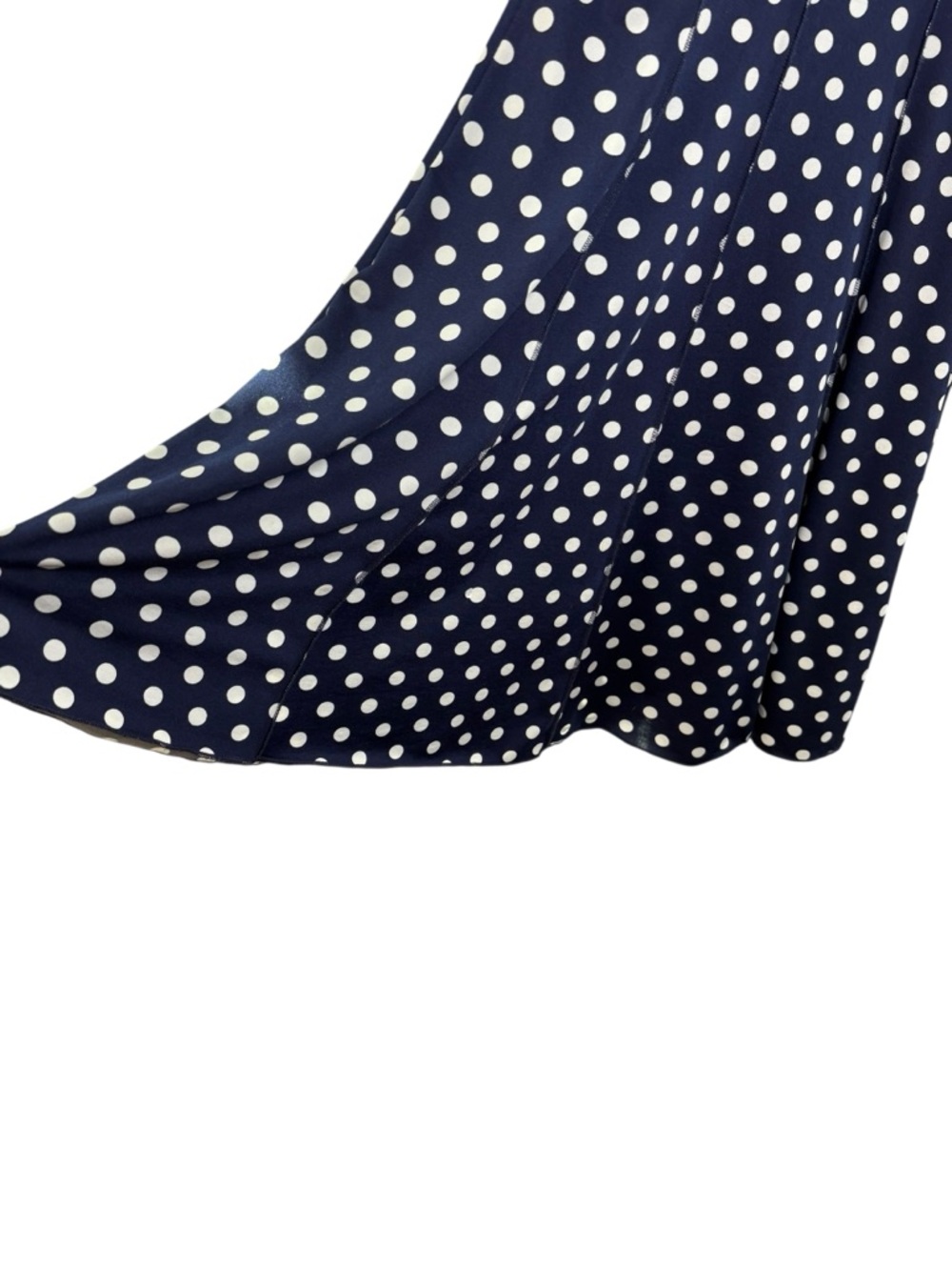 Sami & Jo Navy White Polka Dot Short Sleeve Kentucky Derby Midi Dress Women’s L - Picture 5 of 9
